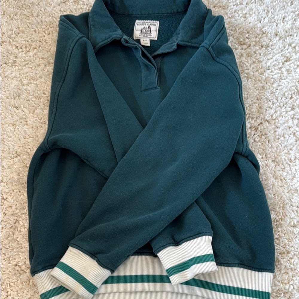 Roots Cabin Polo Sweater w/ ringer cuffs